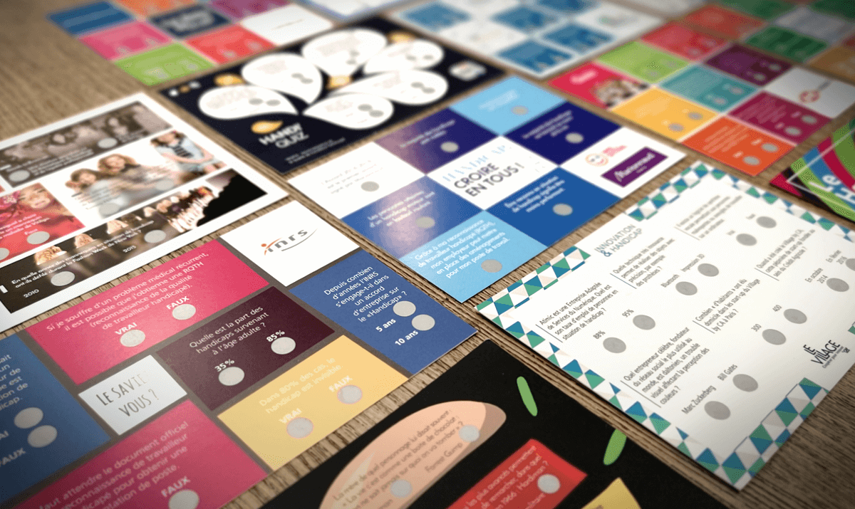 Aperçu de différentes cartes à gratter chartées