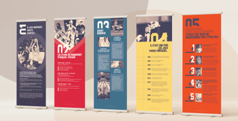 Handisport : aperçu de nos 5 kakémonos pour l'exposition sport