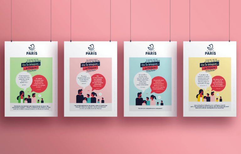 Mockup affiches collaboratives réalisés pour la ville de Paris